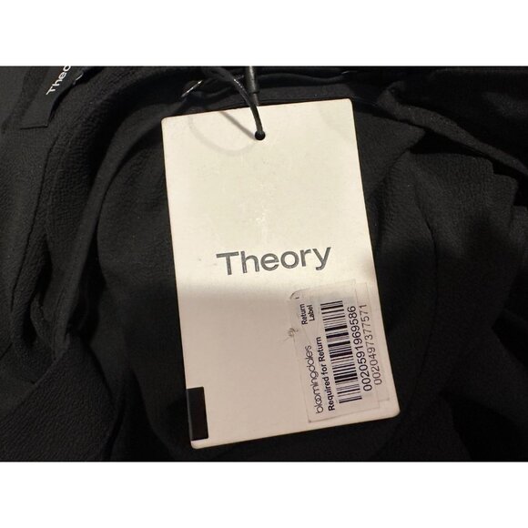 Theory Black Kimono Wrap Dress Women's Size 8 NEW - Picture 10 of 10